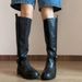Dashing Over-the-Knee For Women Genuine Leather Knight Round Toe Chunky Heel 2025 Autumn Winter Riding Boots_vogvips.com