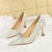 1818-50 Gentle Intellectual Lace Korean Edition Single Shoes With Irregular Pointes And Fine Heels For Professional_vogvips.com
