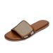 Cross Border B Home Velcro Flat Slippers Women's One Line Outer Wear Beach Casual Sandals_vogvips.com