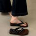 Wedge Heel Flip-flops - Women's Summer Casual Thick-soled Sandals For Vacation & Everyday Wear_vogvips.com