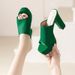Women's Peep-Toe Sandals, Casual Summer New Style, European And American Fashion, One-Strap Chunky Heel Thick-Soled_vogvips.com