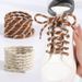 New Hiking LACES Round Thick Outdoor Shoes Boots Black And White Color Hiking Shoes Raised Lace Rope_vogvips.com