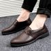 Work Business Korean Slip-On Formal British Style Youth Men's Casual Leather Shoes_vogvips.com