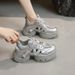Small Size 2024 Thick-Soled Silver Fashion Dad For Women New Versatile Casual Height Increasing Lightweight Sneakers_vogvips.com
