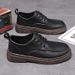 British Style Business Casual Shoes For Men – Classic Round-Toe Oxford Sneakers With Thick Rubber Sole_vogvips.com
