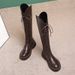 Fleece-Lined Over-the-Knee For Women, V-Cut Slimming Thick-Leg High Autumn And Winter Riding Boots, Wide Calf_vogvips.com