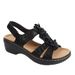 Cross-border Foreign Trade Summer New European And American Hollow Wedge Heel Peep-toe Floral Casual Sandals For Women,_vogvips.com