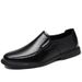 Leather Shoes Men's Casual Shoes Dress Flat-bottomed Sneakers_vogvips.com