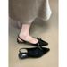 MTX Stunning French Pointed Toe Bowknot Closed-Toe Sandals 2025 New Niche Design Versatile Commuting Date Women's Shoes_vogvips.com