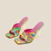 36-43 Large Size Women's Shoes 41 European And American Shaped High Heels Colorful Crystal Heel Slippers Open Square Toe_vogvips.com