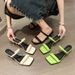 Women's Low Heel Square Toe Sandals - Spring Slimming Open-Toe Strappy Dressy Shoes_vogvips.com