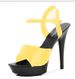 Fashionable And Stylish Contrast Color Platform High Heel Party Sandals_vogvips.com