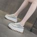 Little White Shoes Thick Sole Inner Height Increase Women's Retro Casual Sports Comfortable Female Student Board Shoes_vogvips.com