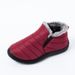 Kidmi Winter Fuzzy Warm Cold-proof Velvet Antiskid Waterproof Boots Outdoor Indoor Soft House Women Shoes_vogvips.com