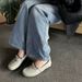 Genuine Soft Leather Textured Red Mary Jane For Women, 2026 Spring New Versatile Shallow Flat Shoes_vogvips.com