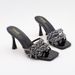 Women's Shoes New Summer Sexy Pointed Toe Rhinestone Stiletto Heels, Simple And Versatile Solid Color Plus Size Women's Shoes._vogvips.com