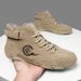 thick-soled Warm Men's Casual Shoes Short Boots Outdoor Casual Men's And Women's Boots Velvet Large-size Men's Shoes Martin Boots_vogvips.com