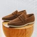 New British loafers men retro lazy slip-on casual leather shoes men set foot bean shoes fashionable men's shoes_vogvips.com