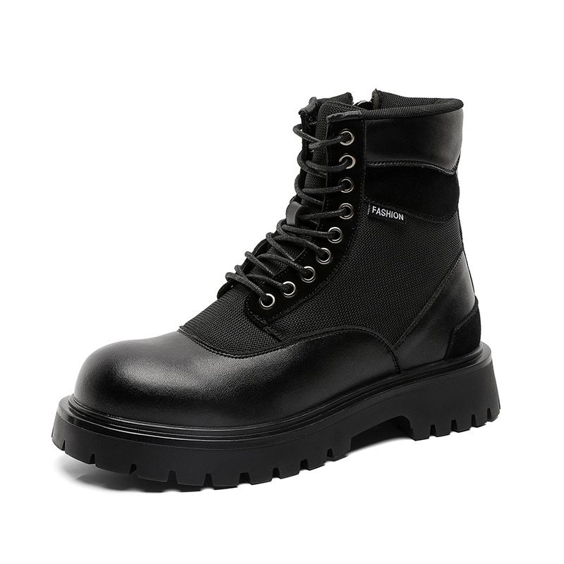 Thick-soled Heightening Martin Boots Tooling Boots Outdoor Hiking Boots Retro Short Boots_vogvips.com