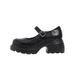 Mary Jane Women, Wide Feet, One-Strap Student Shoes, Large Size 40, Thick Sole, Commuter Black Leather Shoes For Women_vogvips.com
