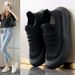 ShoeVault Stepping On Clouds Black Work Shoes For Women Soft Sole Comfortable Kitchen Non-Slip KFC Summer Breathable Size 34_vogvips.com