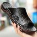 Men Summer Breathable Luxury Sandals Shoes Beach Classics Leather Mens Slippers Outdoor Flip Flop Indoor Slides Man_vogvips.com