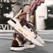 TerraStride Summer Men's Trendy Size 46 Breathable Mesh High-top Sneakers Color-blocking Dad Casual Shoes_vogvips.com