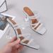 Women's Fashionable Open-Toe Sandals - Colorful PVC Straps With Rubber Sole, Stylish & Comfortable For Casual And Party Wear Stiletto Heels For Women._vogvips.com