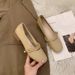 Shallow Mouth Flat-soled Single Shoes Women's Quarter Square Head Low Heel Evening Breeze Gentle Lady Mary Jane Shoes_vogvips.com