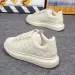 Designer Embossed Platform Lace Up Chunky Thick Soled White Sneakers New Korean Version Style Flat Casual Sports Shoes_vogvips.com