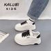 STRIDEO Thick-soled Sports And Leisure Shoes Women's Popular Comfortable And Versatile Soft-soled White Shoes Heightening Board Shoes Are Not Tiring_vogvips.com