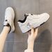 Women's Trendy White Sneakers Versatile Style Platform Shoes For Summer_vogvips.com