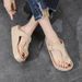 2025 Summer New Women's Flip-Flops Outdoor Thick-Soled Sandals Ladies Height-Increasing European And American_vogvips.com