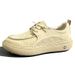 Casual Summer Thin Breathable Lightweight Comfortable Slip-On Men's Genuine Hollow Leather Soft Surface Shoes_vogvips.com