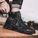 European Warm Series Martin Men's Autumn 2021 New Canvas High-top Workwear Outdoor Hiking Short Boots_vogvips.com