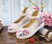 Women's Casual Single Shoes, High Heels, Embroidered Cloth Shoes With Raised Sloping Heels_vogvips.com