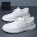 Men's Business Formal Black Leather Shoes Spring 2026 Style Trendy Slip-On Casual Breathable Soft Soled Shoes_vogvips.com