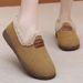Warm Snow New Style Fleece Lined Thickened Cotton Shallow Mouth Cold-Proof Short Boots Solid Color Flat Heel Women's_vogvips.com