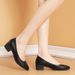 wangjia Wangjia Top Layer Cowhide Work For Women Black Professional Interview Office Formal Commuter Non Slip Leather_vogvips.com