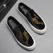 Le Fu Summer Breathable Thin One Step New Thick Soled Height Increasing Casual Leather Men's Bean Shoes_vogvips.com