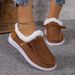 New Oversized Winter Soled Snow Boots Women, With Added Fleece And Thick Fur For Warmth. Large Size Sewn Bag_vogvips.com