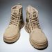 European Warm Series Martin Autumn Mid-top Men's Boots Thick Sole Fashion Versatile Lace-up Work Shoes For Men_vogvips.com