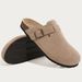 Crestar Cork Suede Mules Slippers For Women Fashion Men Clogs Shoes Classic Cork Antislip Outdoor Slippers With Arch Support_vogvips.com