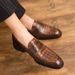 Unbeatable Quality New Oversized Leather British And Korean Casual Pointed Hairstylist Men's Trendy Shoes_vogvips.com