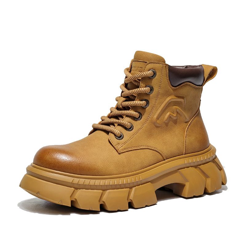 Casual Style Personalized Men's Shoes Comfortable Boots Thick-soled Heightening Martin Boots_vogvips.com
