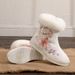 Jingrou Old Beijing Cloth Shoes Women's Autumn And Winter New Season Flat Hanfu Style Ancient Costume Mid-Calf Cotton_vogvips.com