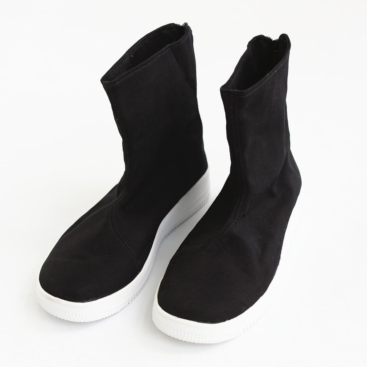 European Warm Series Mafan Cloth Martin Boots Stitched Canvas Casual Car Stitching Rubber Flat High Tube Spring Overshoes For Men_vogvips.com