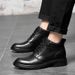Men's Shoes Lace-up Formal High-top Men's Gentleman's Men's Boots Large-size Casual Leather Shoes_vogvips.com