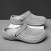 Men's EVA Clogs Hollow Design Breathable Quick Dry Garden Shoes One Piece Molded Beach Shower Shoes Beach Shower Sandals_vogvips.com