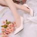 Large Size High Heels For Women With New Temperament Pointed Head Beige White Career Work Small Size Not Tired Foot Single Shoes_vogvips.com